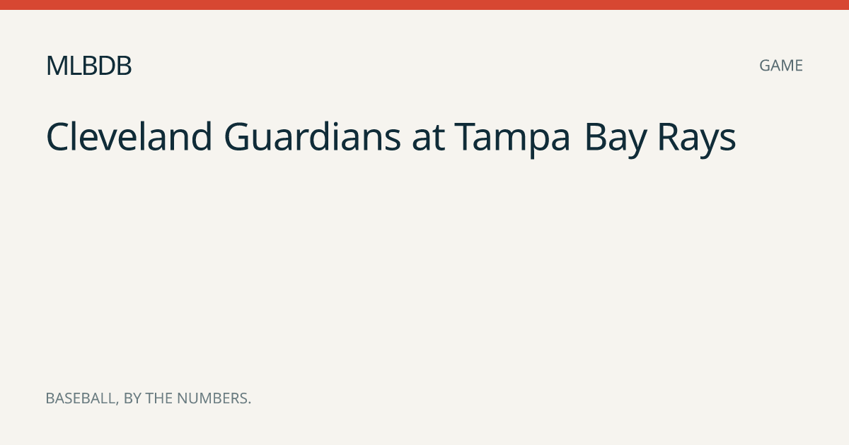 ALCS Game 6: Tampa Bay Rays vs Cleveland Guardians, Oct 19, 2026 Box ...